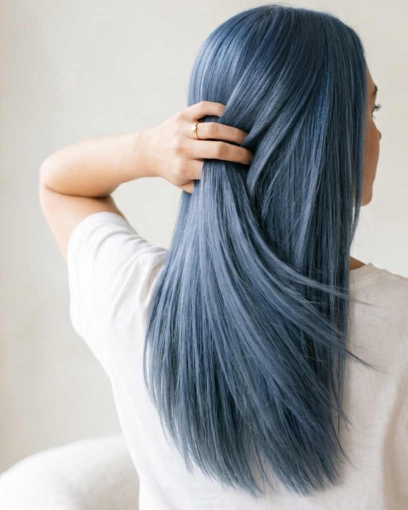 Slate Blue Hair