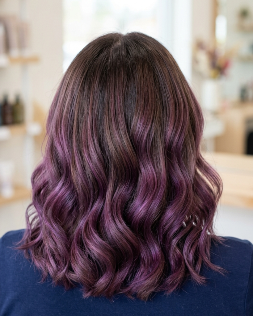 Violet Plum Hair Style